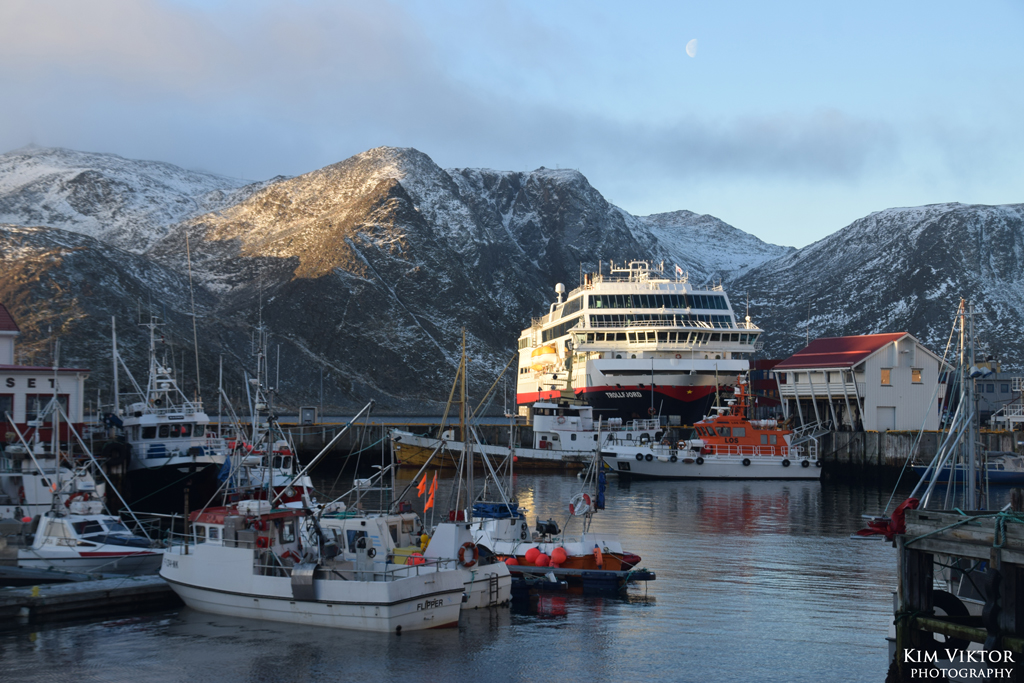 Hurtigruten i höstmörker